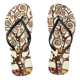 Gustav Klimt, Tree of Life Flip Flops