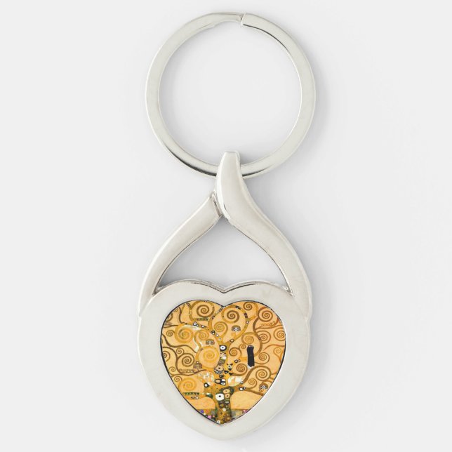 Gustav Klimt Tree of Life Keychain (Front)
