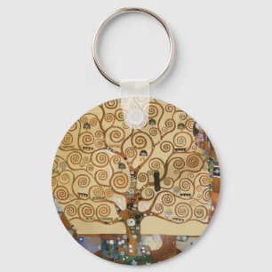 Gustav Klimt Tree Of Life Keychain