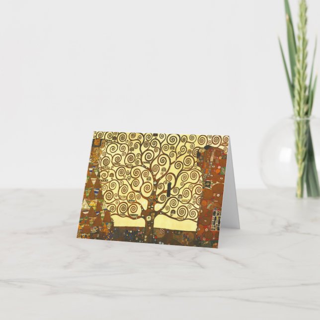 Gustav Klimt Tree of Life Note Card (Front)