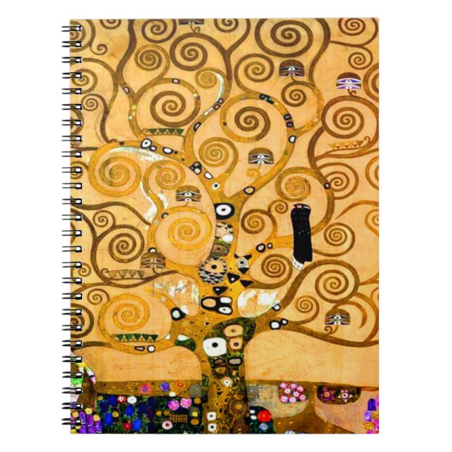 Gustav Klimt Tree of Life Notebook (Front)