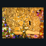 Gustav Klimt Tree of Life Poster<br><div class="desc">Poster featuring Gustav Klimt’s mural The Tree of Life, The Stoclet Frieze (1905-1911). It consists of three mosaics: The Expectation, Knight, and The Embrace. A beautiful woman, a golden tree, and two lovers in an embrace are depicted. A wonderful gift for fans of Art Nouveau and Austrian art.</div>