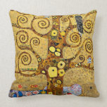 Gustav Klimt , "Tree of Life" Throw Pillow<br><div class="desc">I made this product for those who like Klimt.</div>