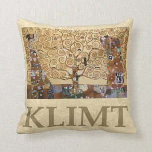 Gustav Klimt Tree Of Life Throw Pillow
