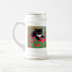 Gustav Klimt Tuxedo Cat Beer Stein