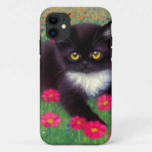 Gustav Klimt Tuxedo Cat iPhone 11 Case