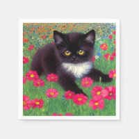 Gustav Klimt Tuxedo Cat