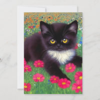 Gustav Klimt Tuxedo Cat