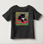 Gustav Klimt Tuxedo Cat Toddler T-shirt<br><div class="desc">Toddler T-Shirt featuring a Gustav Klimt tuxedo cat! This adorable black and white kitty sits in a field of red,  blue,  white,  and orange flowers. An awesome gift for cat lovers and Austrian art enthusiasts!</div>