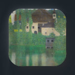 Gustav Klimt - Water Castle Paper Plate<br><div class="desc">Water Castle - Gustav Klimt,  Oil on Canvas,  1908</div>