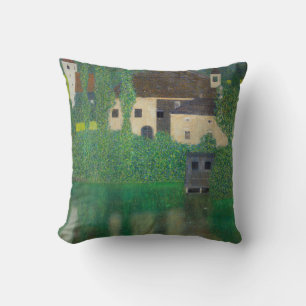 Gustav Klimt - Water Castle Throw Pillow