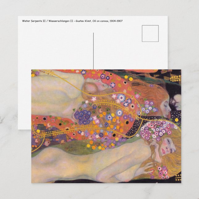 Gustav Klimt - Water Serpents II Postcard (Front/Back)