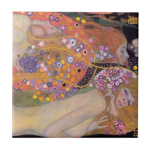 Gustav Klimt - Water Serpents II Tile (Front)