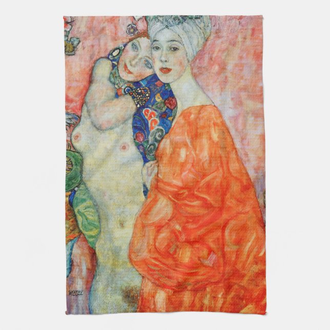 Gustav Klimt - Women Friends Kitchen Towel (Vertical)