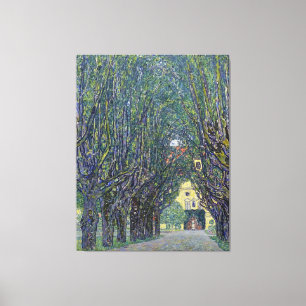 Gustav Klimt's Allee at Schloss Kammer painting. Canvas Print