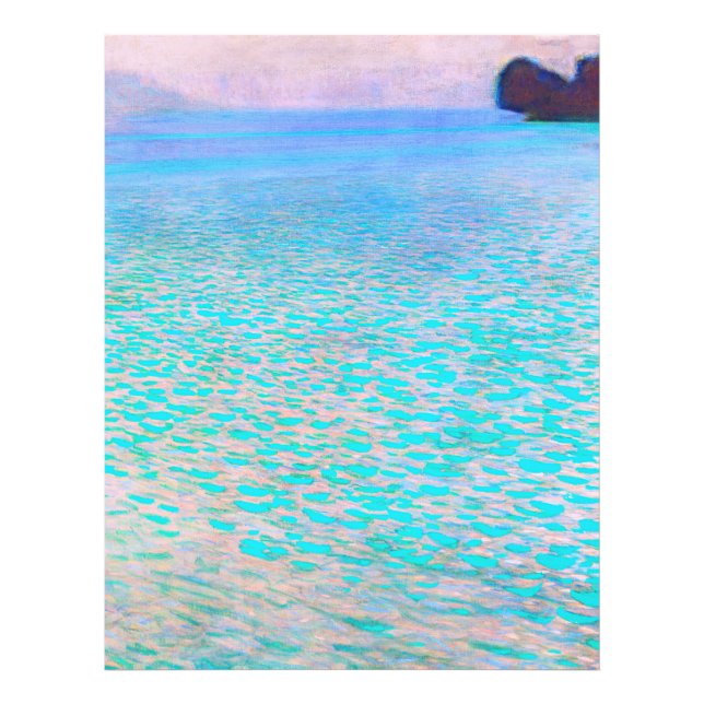 Gustav Klimt's Attersee  famous painting.  Photo Print (Front)