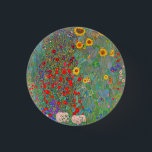 Gustav Klimt's Farm Garden with Sunflowers    1 Inch Round Button<br><div class="desc">Gustav Klimt's Farm Garden with Sunflowers button.</div>
