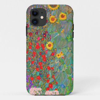 Gustav Klimt's Farm Garden with Sunflowers iPhone 11 Case