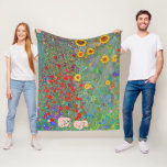 Gustav Klimt's Farm Garden with Sunflowers Fleece Blanket<br><div class="desc">Gustav Klimt's Farm Garden with Sunflowers Fleece Blanket.</div>