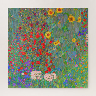 Gustav Klimt's Farm Garden with Sunflowers    Jigsaw Puzzle