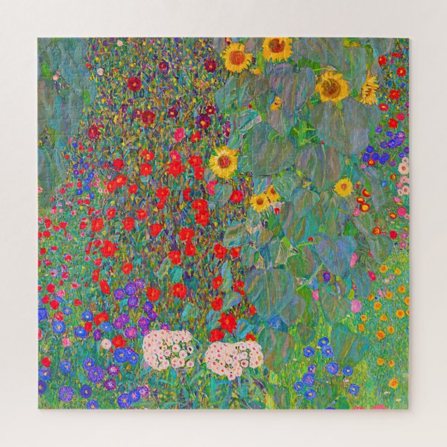 Gustav Klimt's Farm Garden with Sunflowers    Jigsaw Puzzle (Vertical)