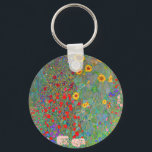Gustav Klimt's Farm Garden with Sunflowers Keychain<br><div class="desc">Gustav Klimt's Farm Garden with Sunflowers keychain.</div>