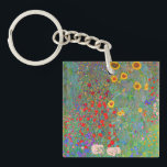 Gustav Klimt's Farm Garden with Sunflowers   Keychain<br><div class="desc">Gustav Klimt's Farm Garden with Sunflowers   keychain.</div>