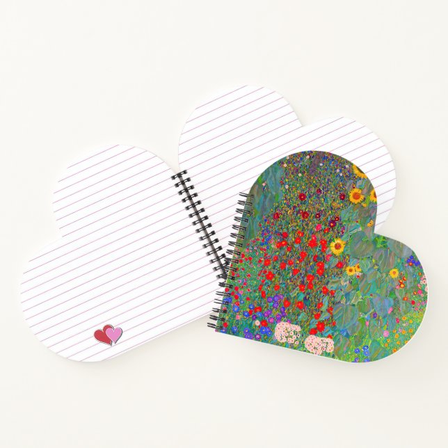Gustav Klimt's Farm Garden with Sunflowers Notebook (Inside)