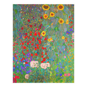 Gustav Klimt's Farm Garden with Sunflowers  Photo Print