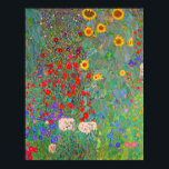 Gustav Klimt's Farm Garden with Sunflowers  Poster<br><div class="desc">Gustav Klimt's Farm Garden with Sunflowers  Poster.</div>