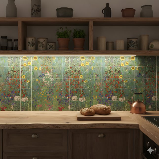 Gustav Klimt's Farm Garden with Sunflowers Tile (Creator Uploaded)