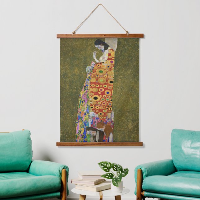 Gustav Klimt's Hope II (1907-1908) Hanging Tapestry (Living Room)