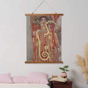 Gustav Klimt's Hygieia famous painting.  Hanging Tapestry