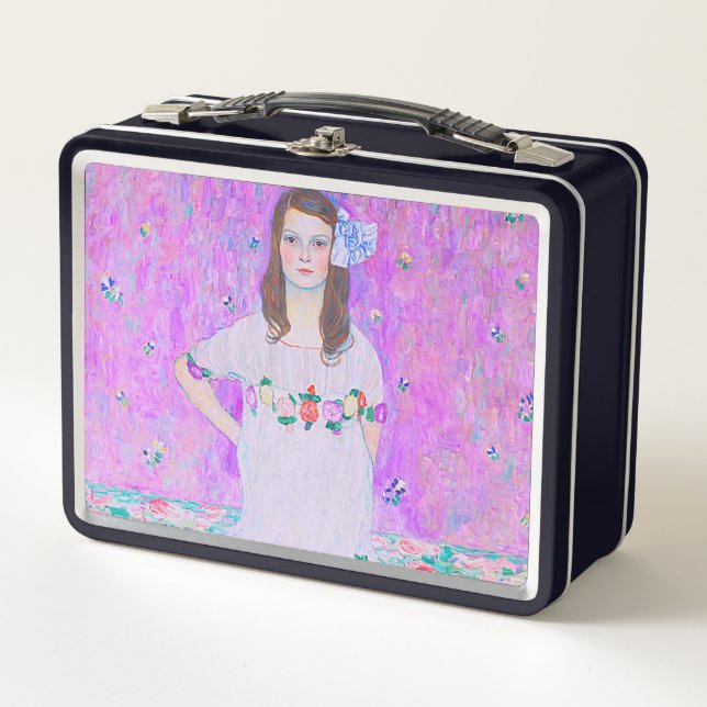 Gustav Klimt's Mäda Primavesi paintng   Metal Lunch Box (Front)