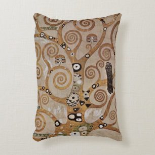 Gustav Klimt's Painting "The Tree of Life" (1909) Accent Pillow