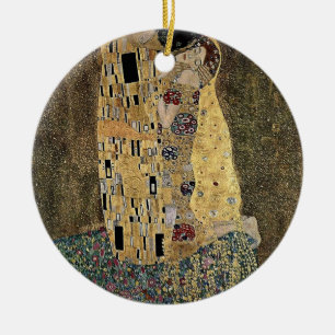 Gustav Klimt's The Kiss (circa 1908) Ceramic Ornament