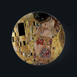 Gustav Klimt's The Kiss Detail (circa 1908) 2 Inch Round Button<br><div class="desc">A classic artwork that has passed into the public domain and makes wonderful gifts and other products. One of Gustav Klimt's most famous works, The Kiss features prominent use of gold leaf, and was inspired by the ornate style of ancient mosaics. Klimt (1862-1918) was one of the primary members of...</div>