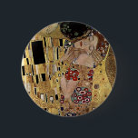 Gustav Klimt's The Kiss Detail (circa 1908) 2 Inch Round Button<br><div class="desc">A classic artwork that has passed into the public domain and makes wonderful gifts and other products. One of Gustav Klimt's most famous works, The Kiss features prominent use of gold leaf, and was inspired by the ornate style of ancient mosaics. Klimt (1862-1918) was one of the primary members of...</div>