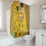 Gustav Klimt's The Kiss famous painting<br><div class="desc">Gustav Klimt's The Kiss famous painting Shower Curtain.
Famous Gustav Klimt painting.</div>
