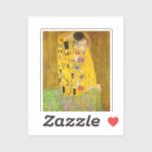 Gustav Klimt's The Kiss famous painting.<br><div class="desc">Gustav Klimt's The Kiss famous painting.  Sticker.
Famous Gustav Klimt painting.</div>