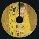 Gustav Klimt's The Kiss famous painting.  Brushed Polyester Tree Skirt<br><div class="desc">Gustav Klimt's The Kiss famous painting. Brushed Polyester Tree Skirt.
Famous Gustav Klimt painting.</div>