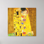 Gustav Klimt's The Kiss famous painting.    Canvas Print<br><div class="desc">Gustav Klimt's The Kiss famous painting. Canvas Print.
Famous Gustav Klimt painting.</div>