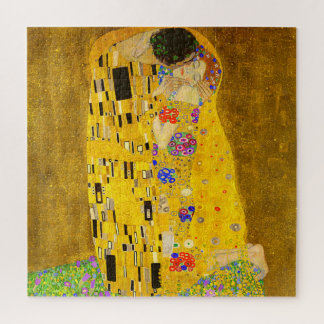 Gustav Klimt's The Kiss famous painting. Jigsaw Puzzle