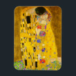 Gustav Klimt's The Kiss famous painting.   Magnet<br><div class="desc">Gustav Klimt's The Kiss famous painting. Magnet.
Famous Gustav Klimt painting.</div>