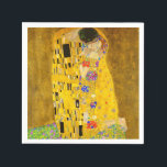 Gustav Klimt's The Kiss famous painting Napkin<br><div class="desc">Gustav Klimt's The Kiss famous painting Napkins.
Famous Gustav Klimt painting.</div>