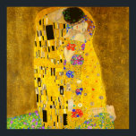 Gustav Klimt's The Kiss famous painting.  Poster<br><div class="desc">Gustav Klimt's The Kiss famous painting. Poster 
Famous Gustav Klimt painting.</div>