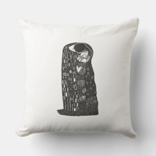 Gustav Klimt's The Kiss Throw Pillow