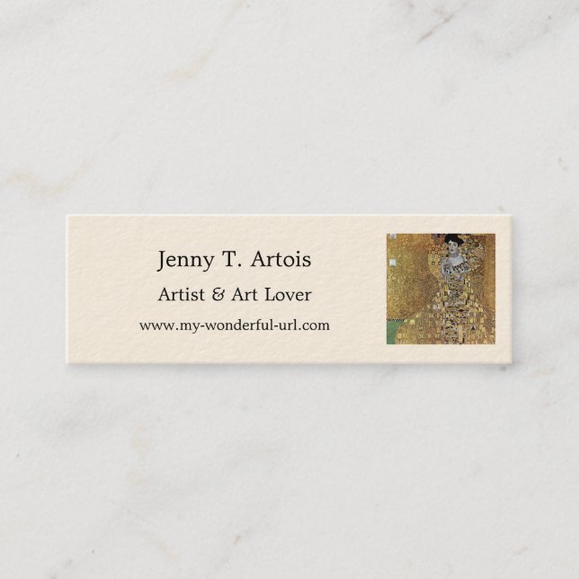 Gustav Klimt's The Lady in Gold, Adele Bloch-Bauer Mini Business Card (Front)