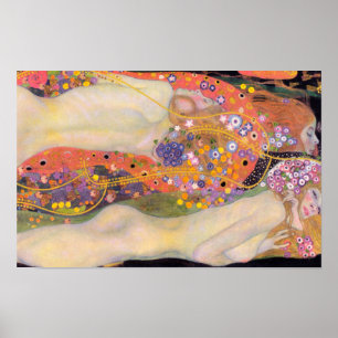 Gustav Klimt's Water Serpents II (1907) Poster