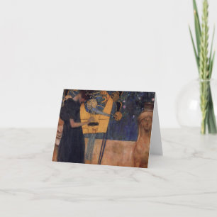 Gustav Kllimt Harp Music Note Card
